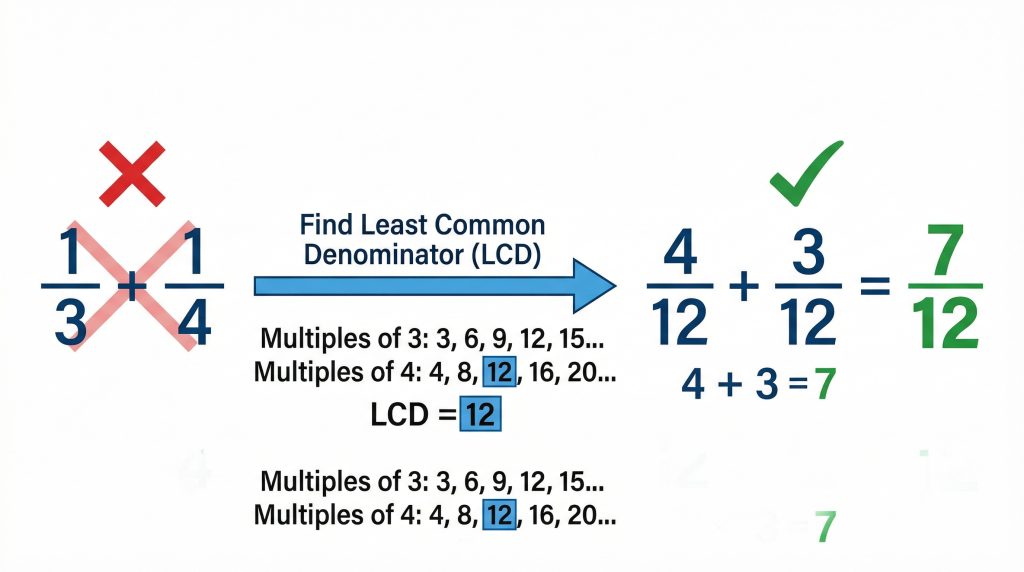 adding fractions calculator